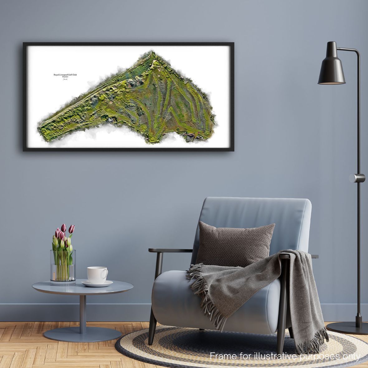 Royal Liverpool Hoylake by Joe McDonnell WaterMap Large Print