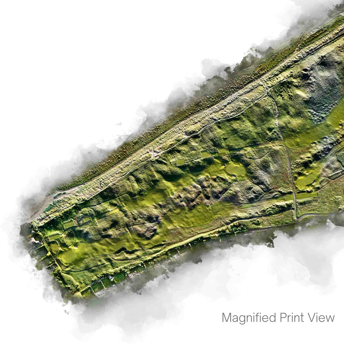 Magnified Print View 2 - Royal Liverpool Hoylake Watermap Print