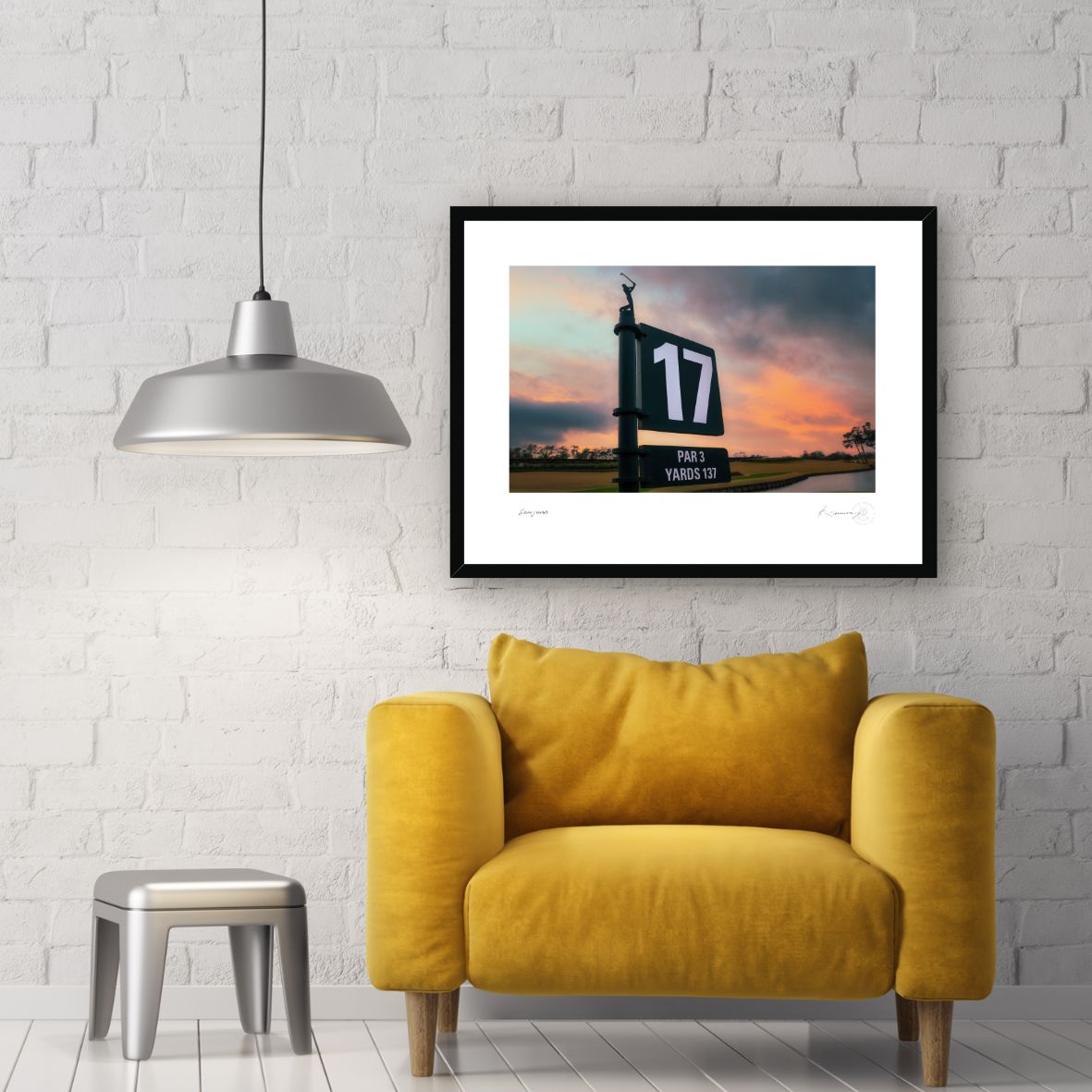 sawgrass hole 17 fine art print by kevin murray in box frame