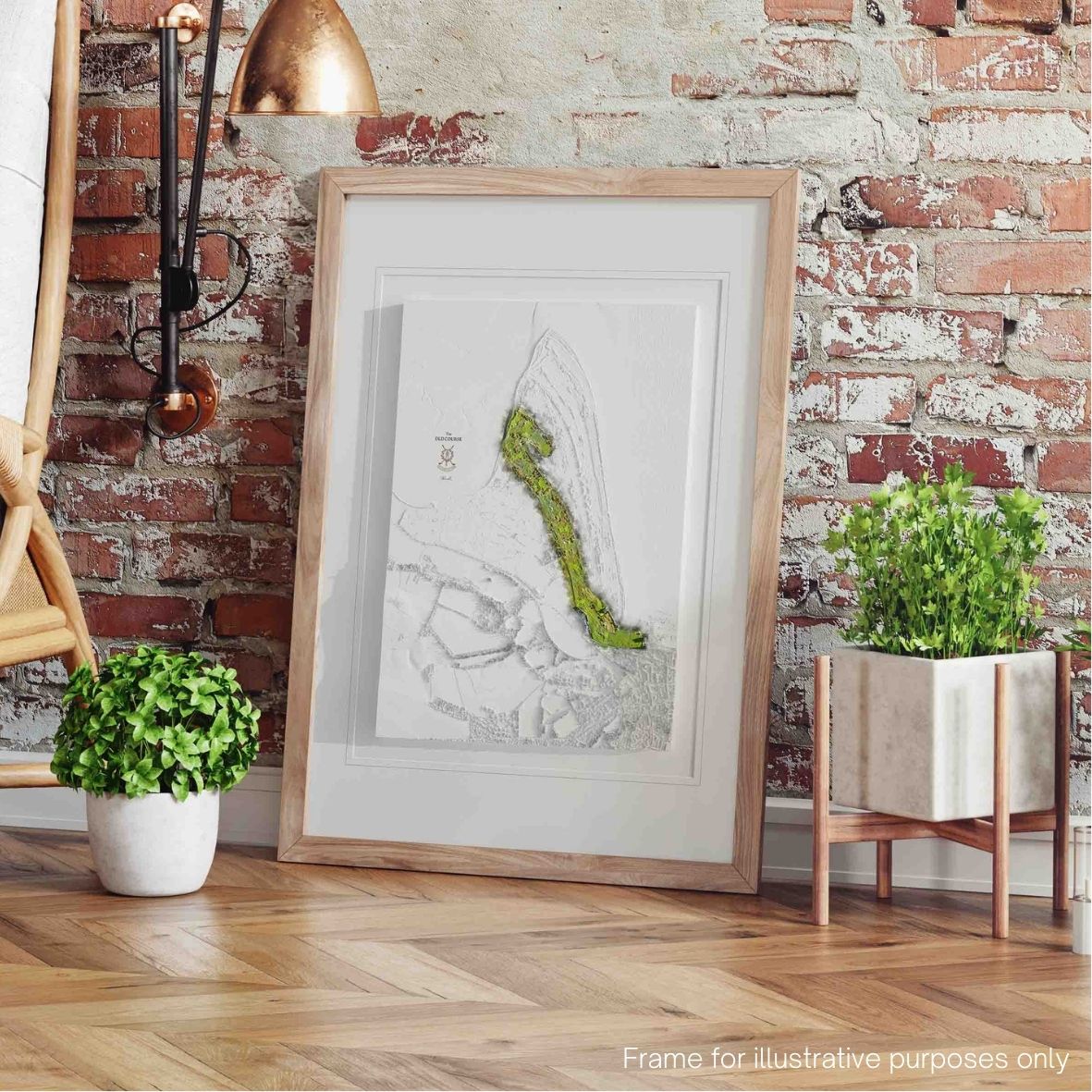 The Old Course & St Andrews Links Peninsula Framed Print on Floor