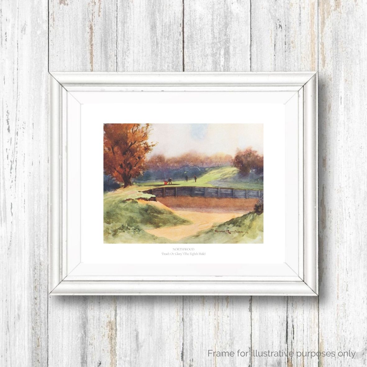 Northwood Golf Club framed print with text by Rountree