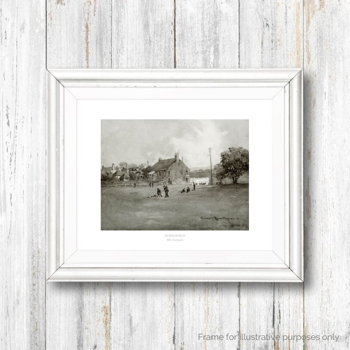 Framed print of Musselburgh golf links by Harry Rountree