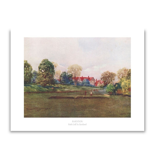 Barnton (Royal Burgess) Golf Club print with text by Harry Rountree