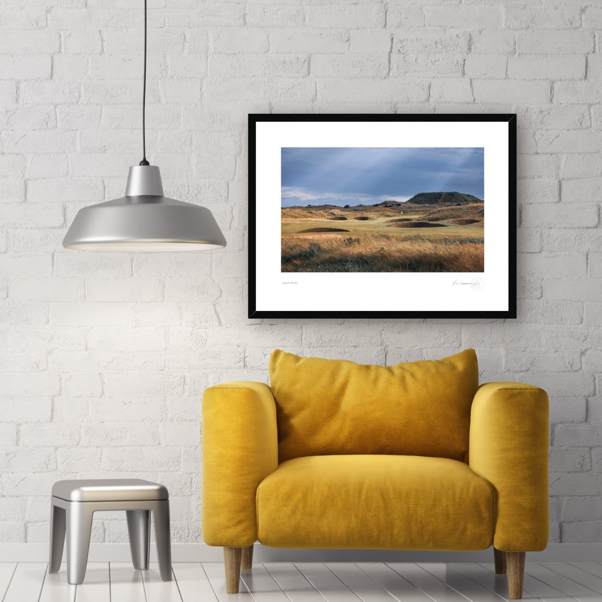 photography print in box frame of carnoustie golf club by kevin murray