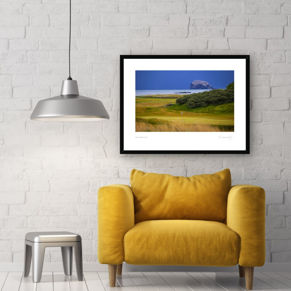 PHOTOGRAPHY PRINT IN BLACK BOX FRAME OF NORTH BERWICK GOLF CLUB BY KEVIN MURRAY