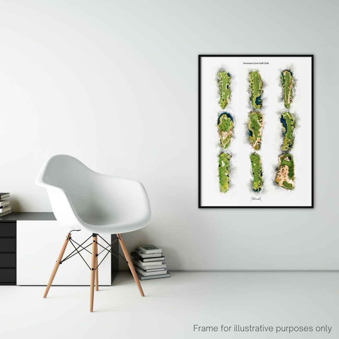 Sweetens Cove Golf Club Compilation Print, Large Frame