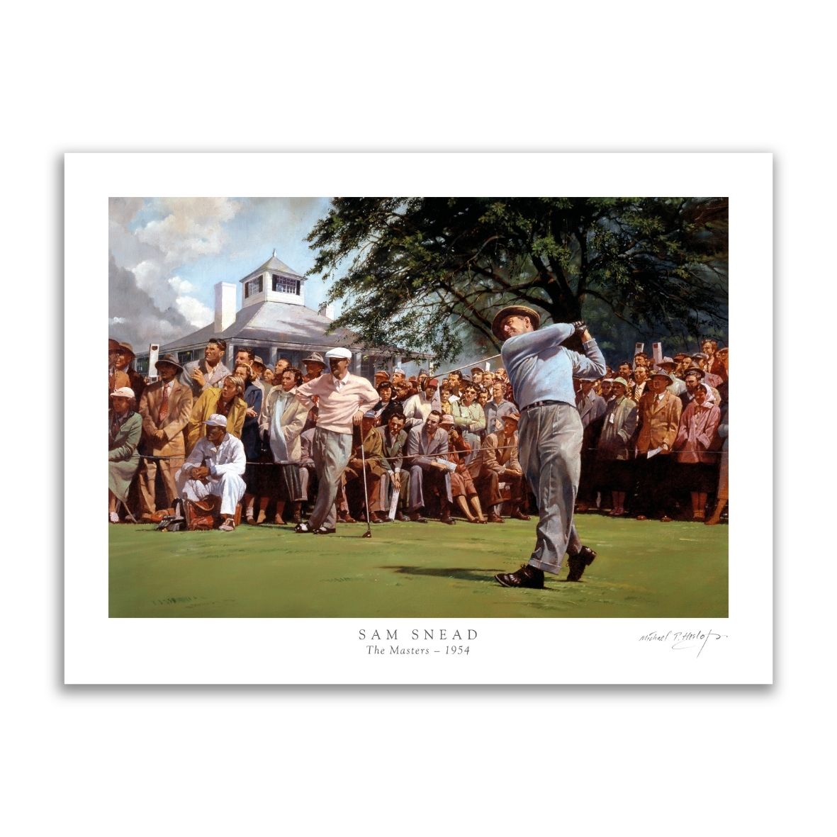 Sam Snead, The Masters | Art Print | Michael Heslop – Evalu18 Ltd