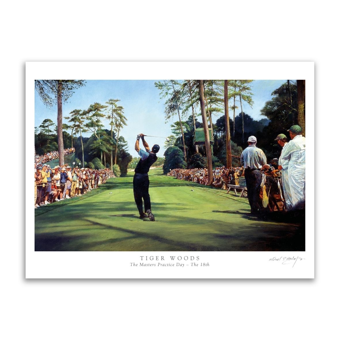 Tiger Woods, Masters Practice day fine art print by Michael Heslop
