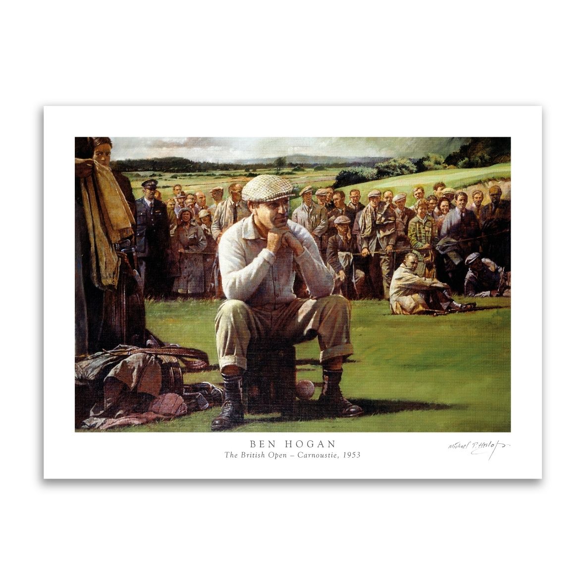 Ben Hogan, The British Open, Carnoustie 1953 Print by Michael Miller