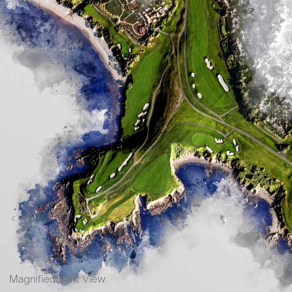 Pebble Beach Golf Links Print Close Up - View 2
