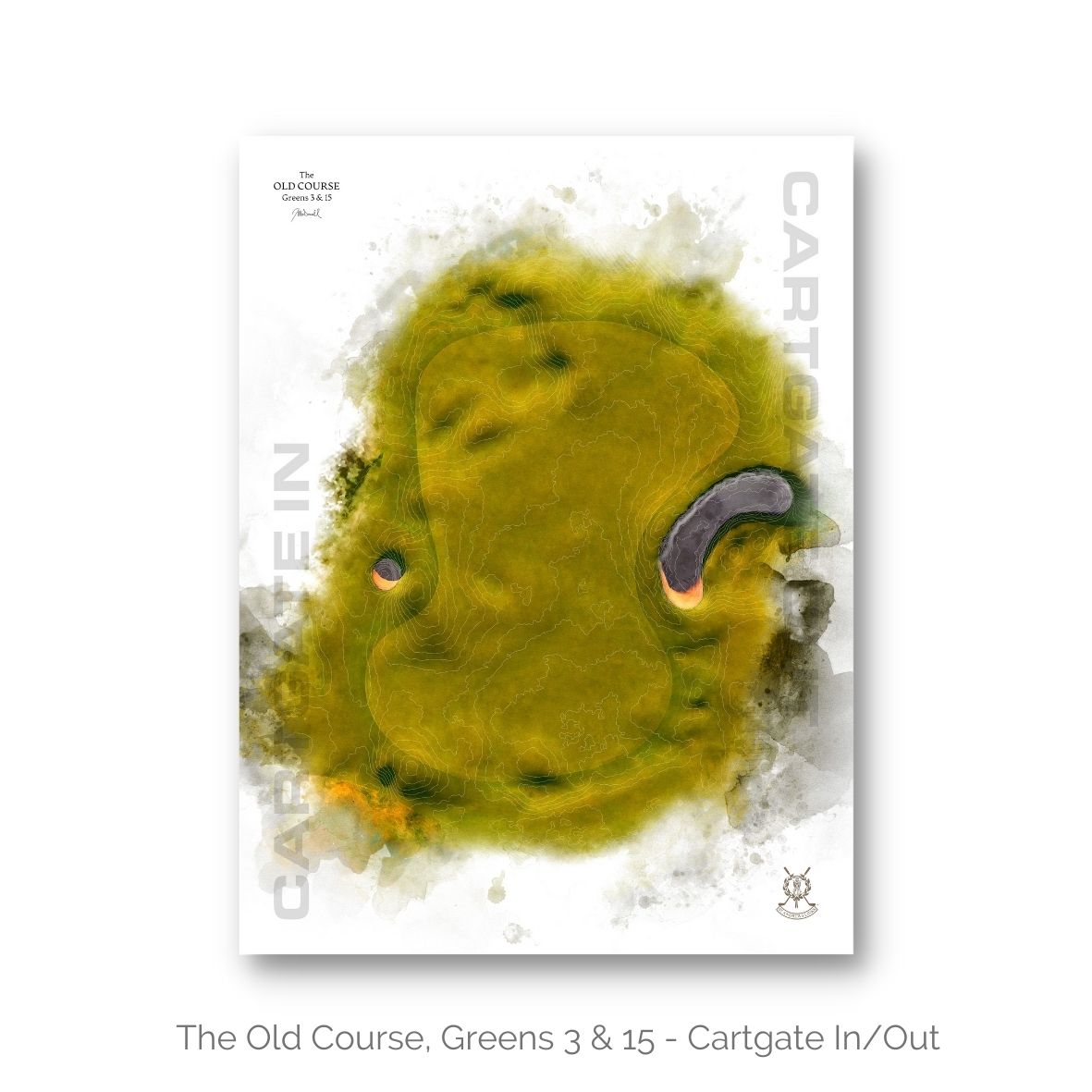 The Old Course Green 3, Cartgate Print by Joe McDonnell