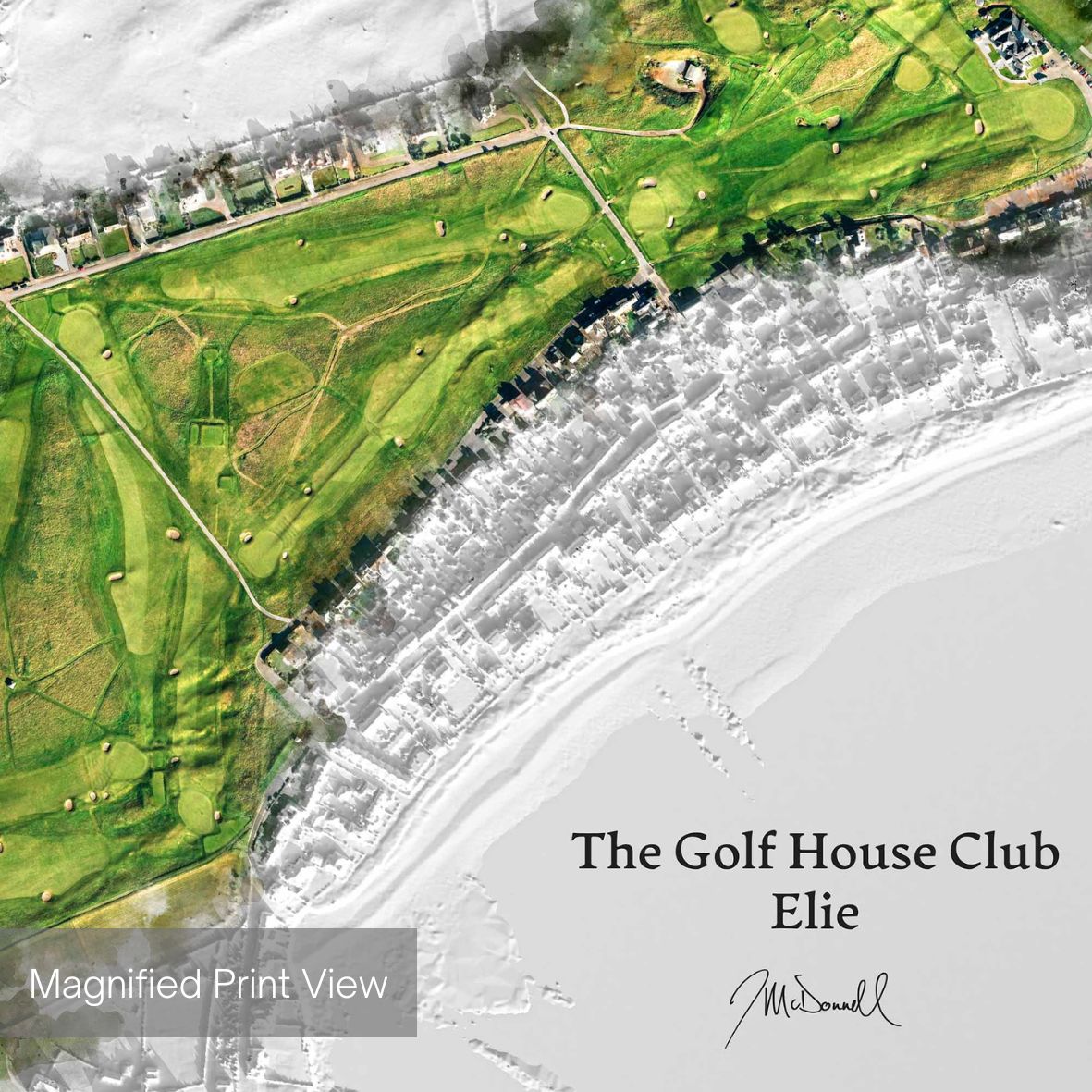 The Golf House Club Elie 3D Print Close Up by Joe McDonnell