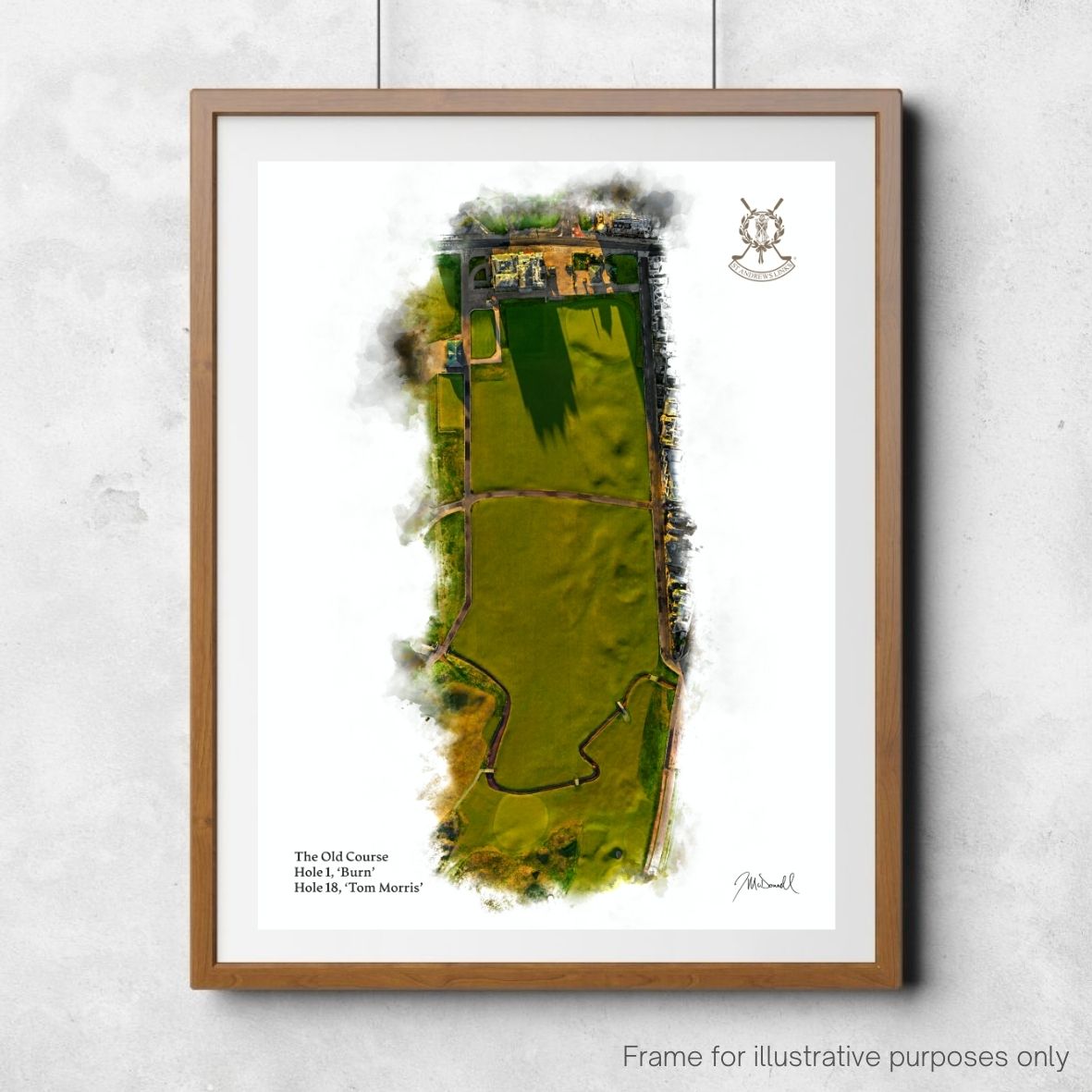 St Andrews Old Course Sunrise framed print featuring Holes 1 & 18