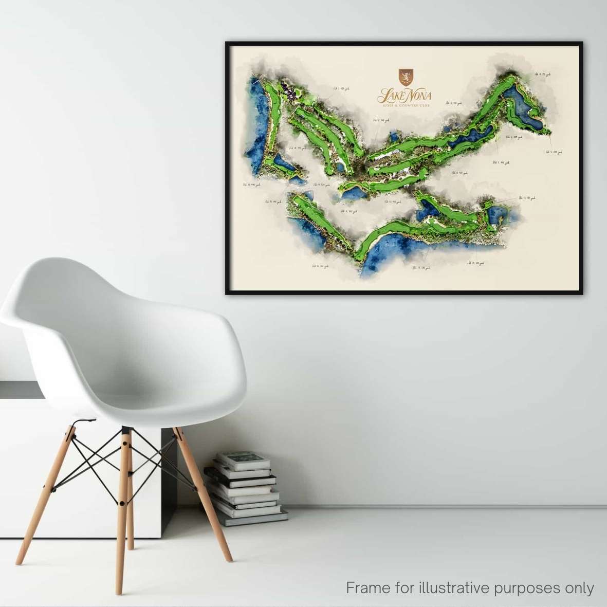 Large Lake Nona Golf Club Framed Print with Callouts
