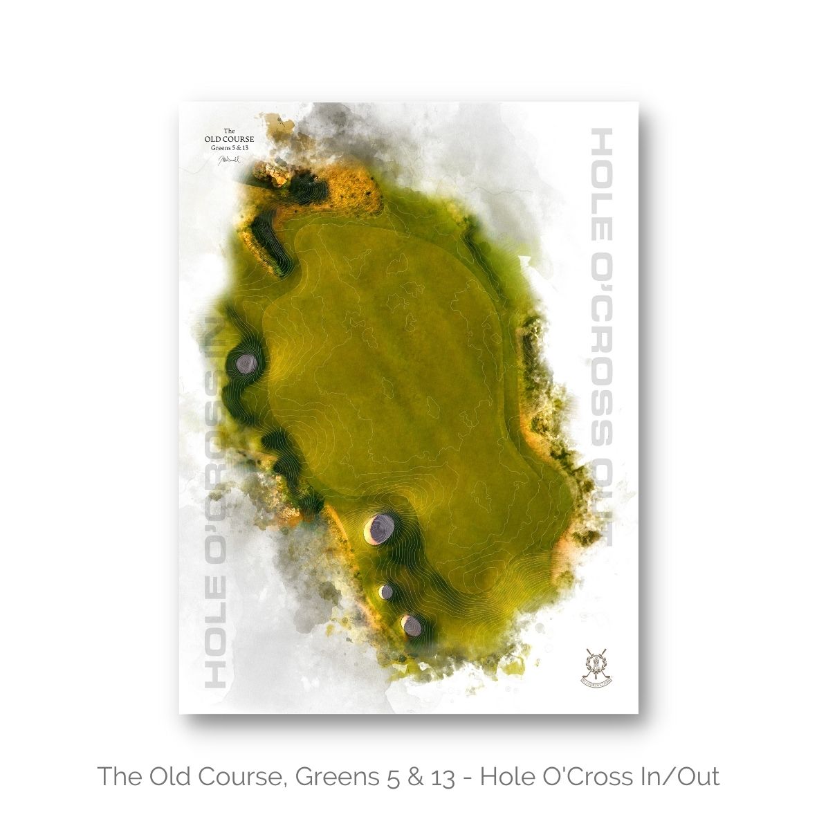 The Old Course Green 5 & 13, Hole O'Cross Print by Joe McDonnell