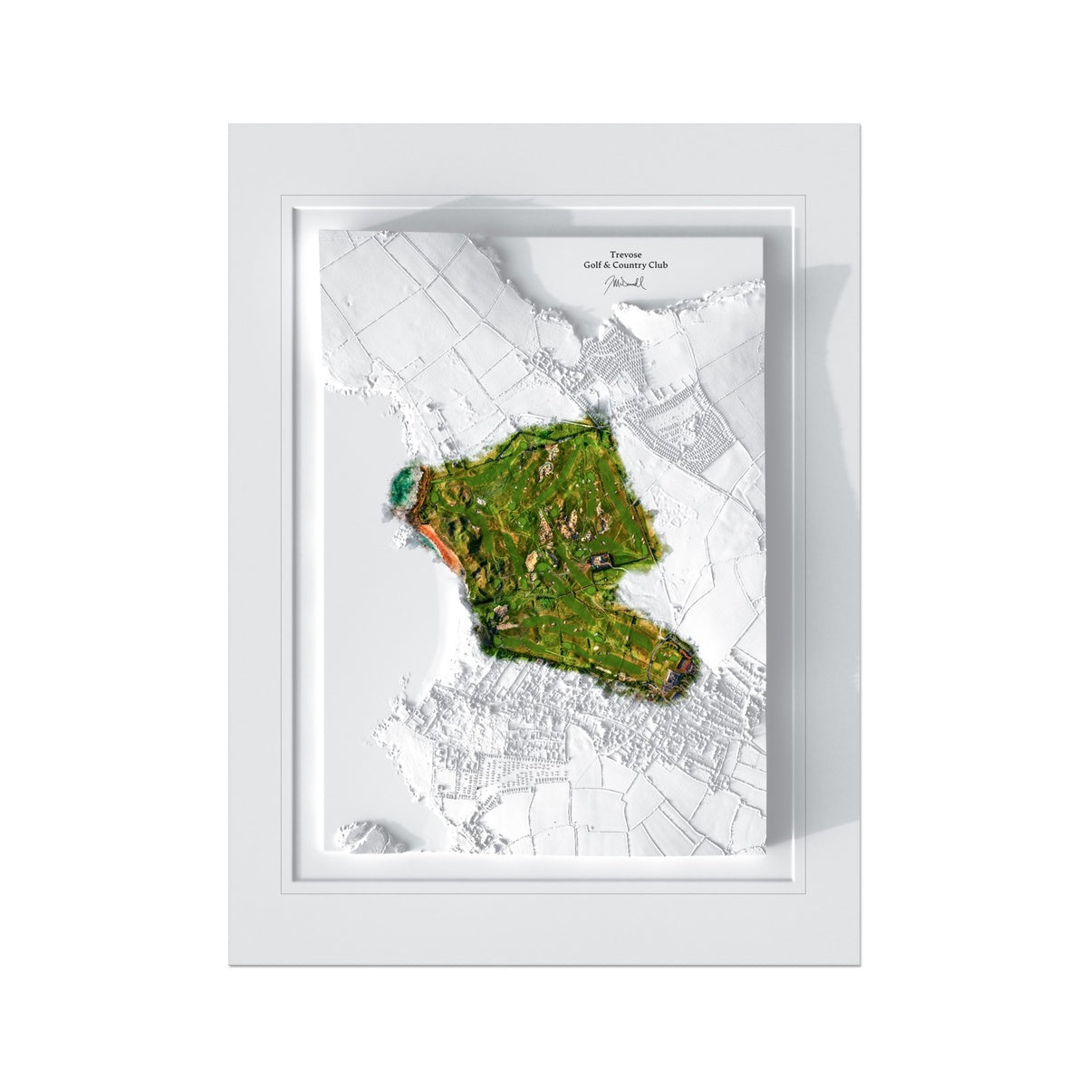 Unframed 3D Print of Trevose Golf Club