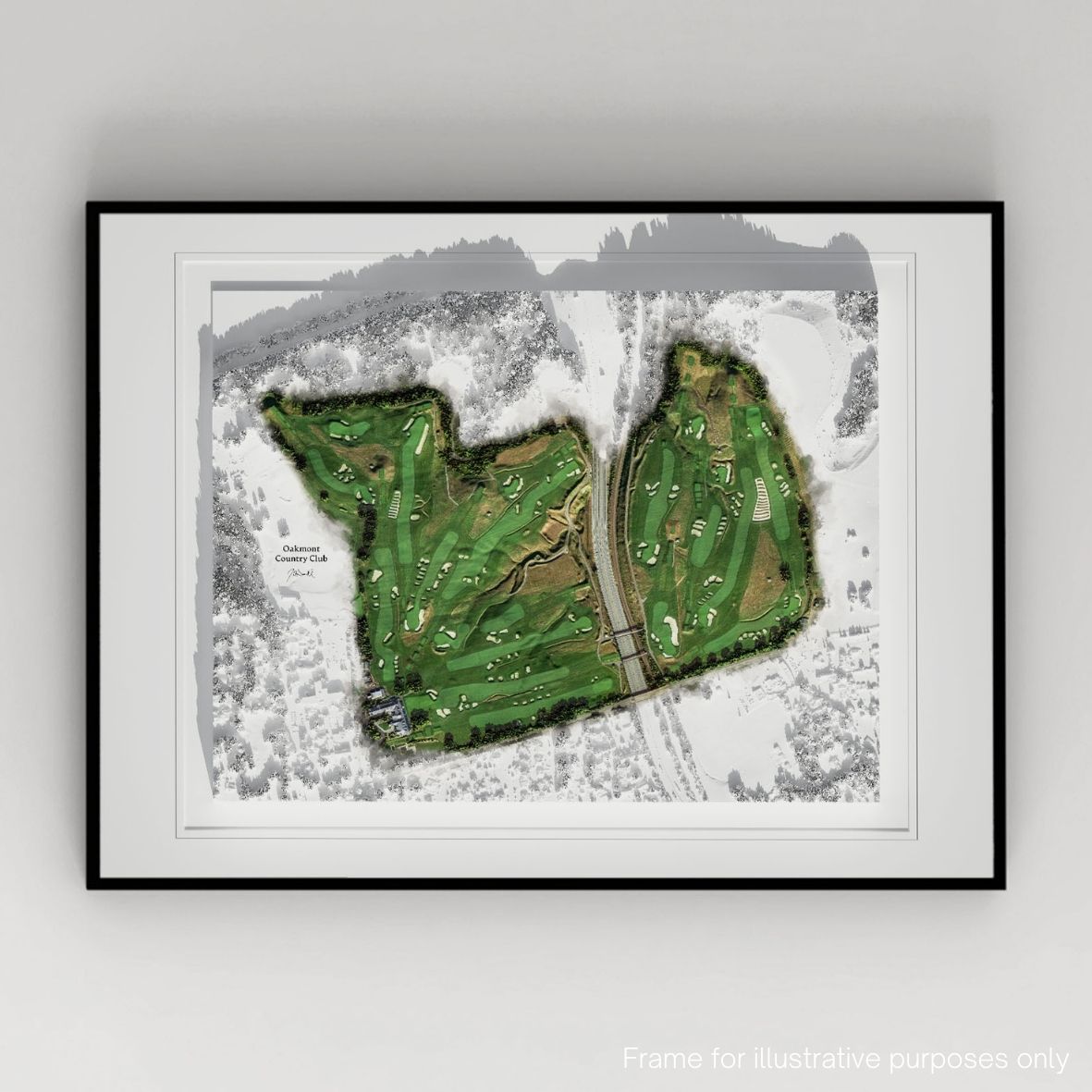 framed print of oakmont country club by joe mcdonnell