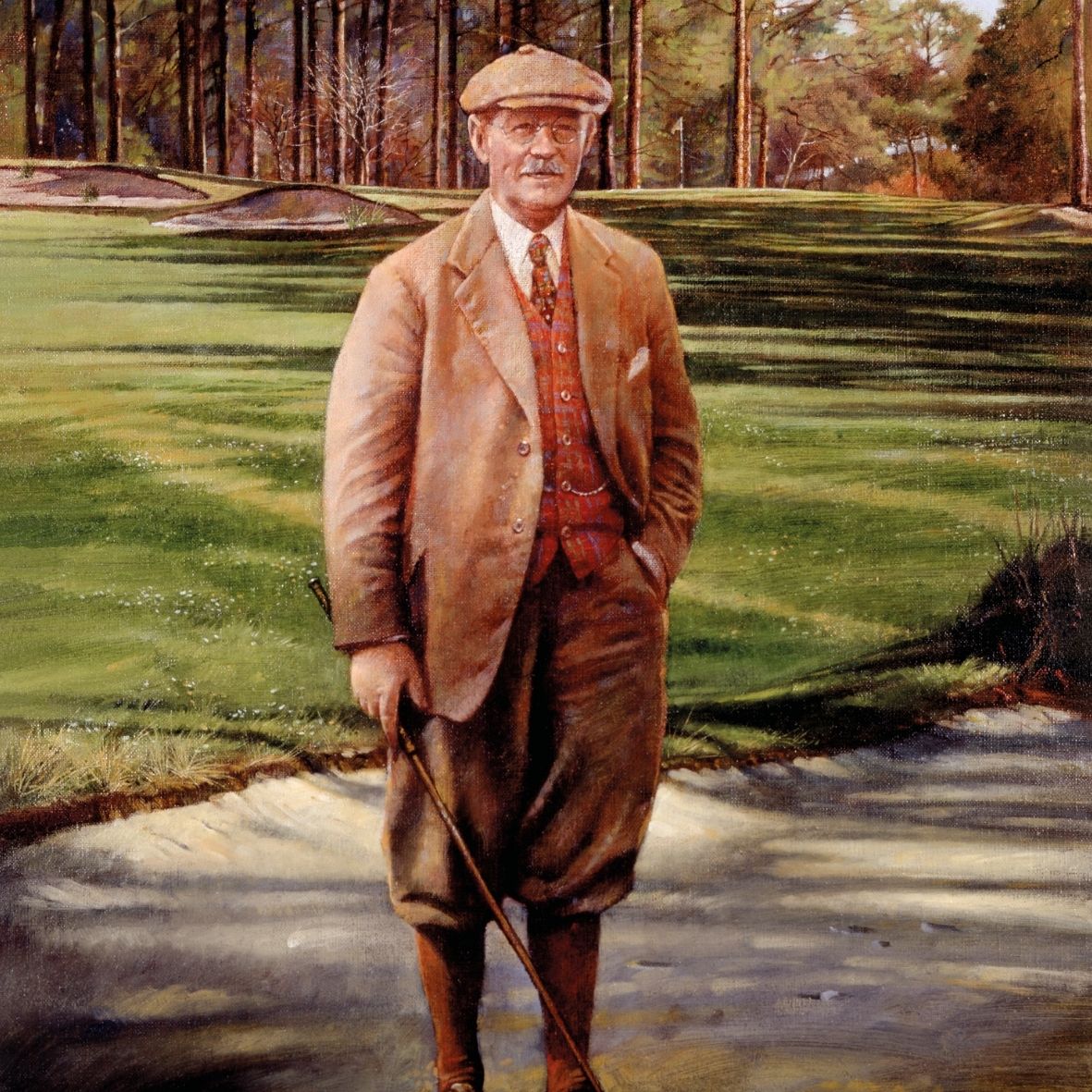 Donald Ross golf architect, fine art print cluse up by Michael Heslop