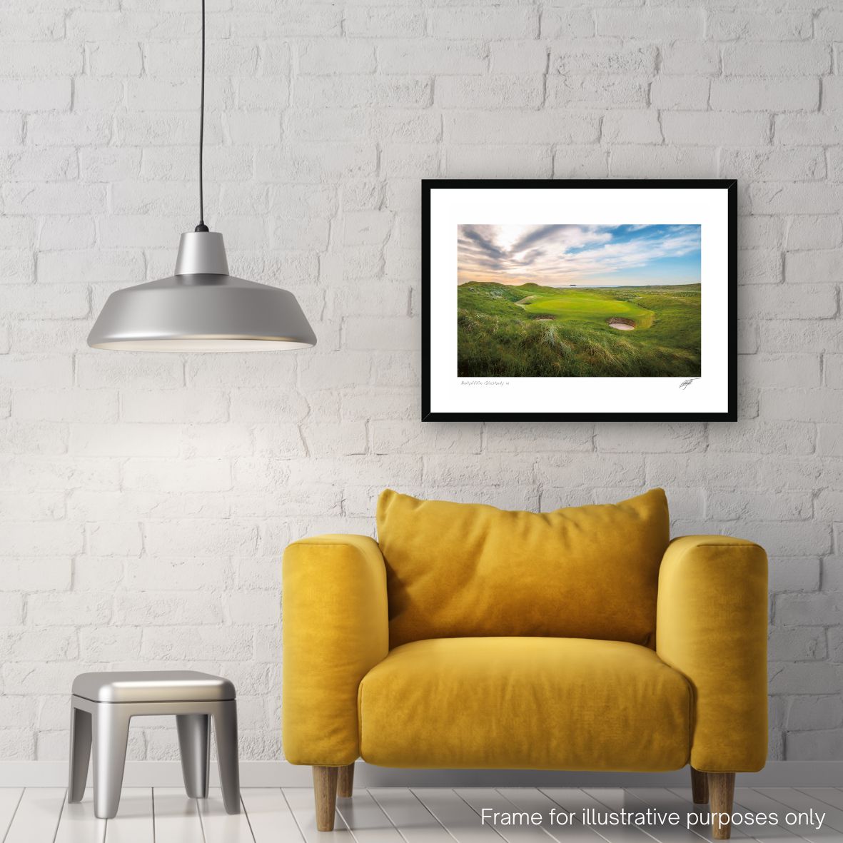 BALLYLIFFIN GLASHEDY HOLE 14 PHOTOGRAPHY PRINT BY ADAM TOTH IN MODERN FRAME