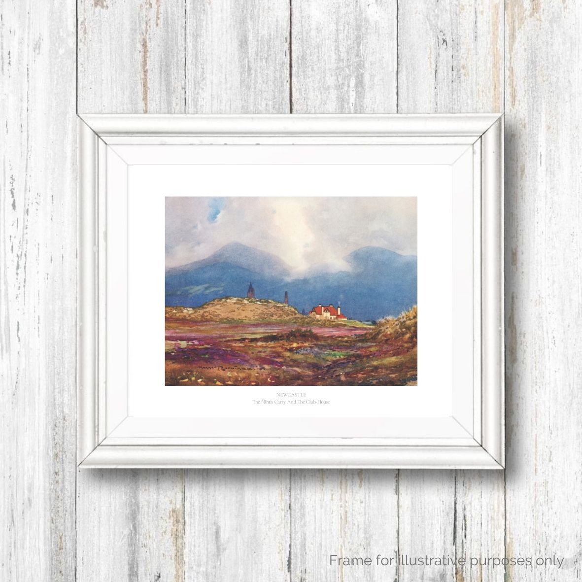 Royal County Down Golf Club framed print with text by Harry Rountree