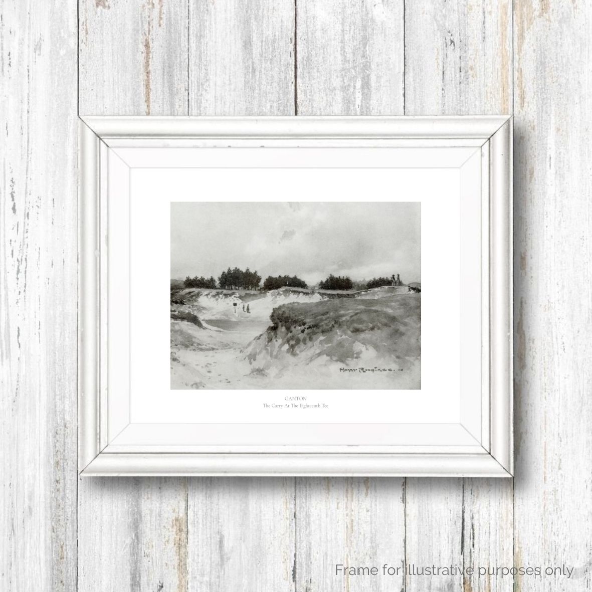 Framed print of Ganton Golf Course with text
