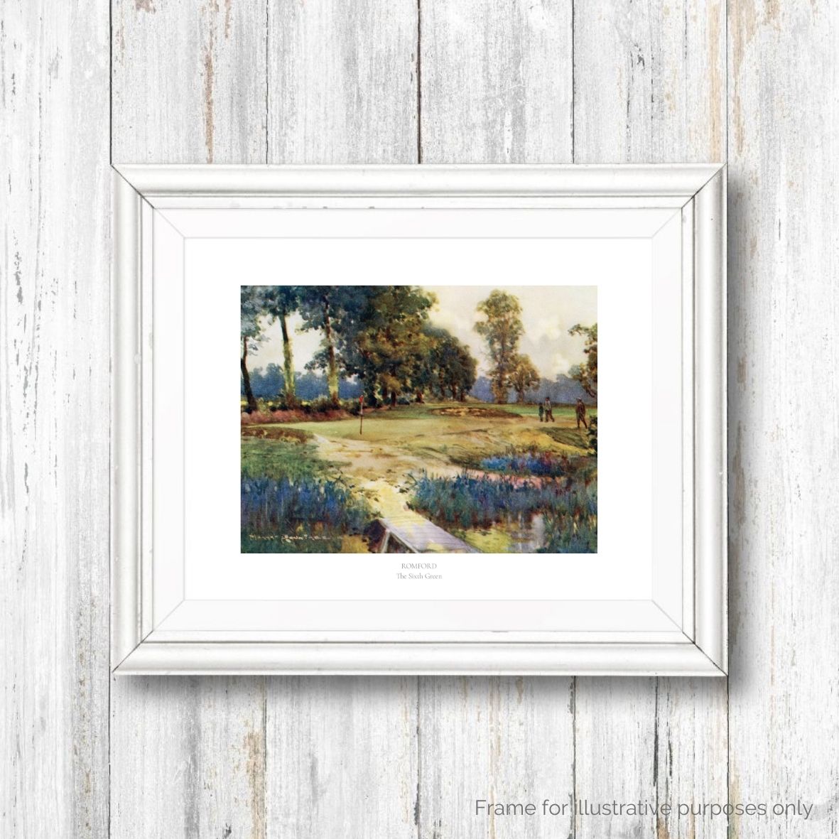 Romford Golf Club framed print with text by Harry Rountree