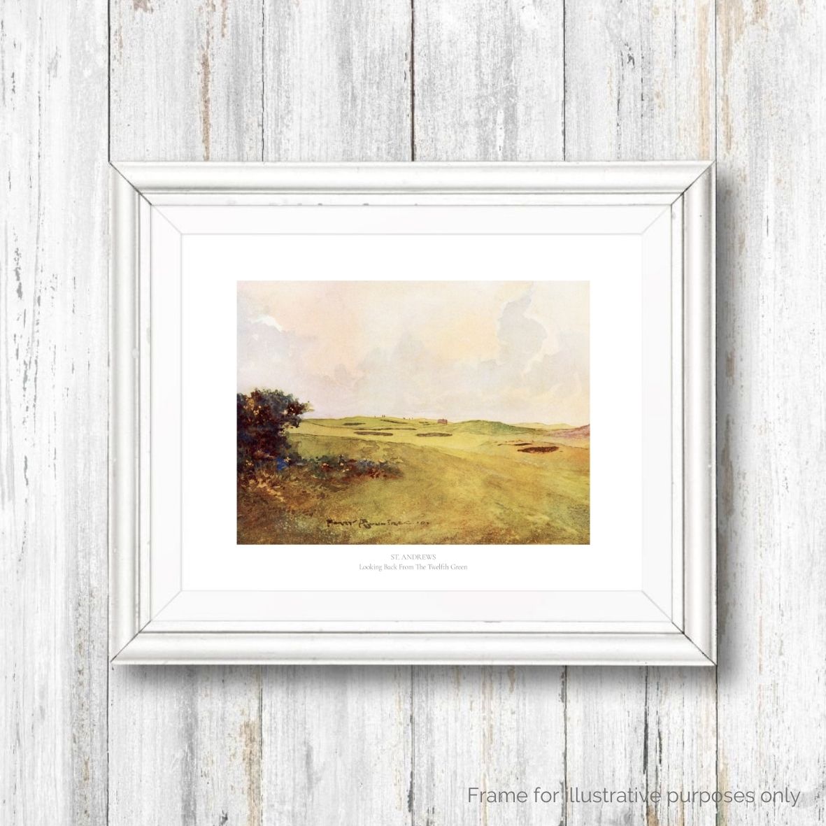 St Andrews Old Course 'Looking Back From the 12th Green' framed print by Harry Rountree