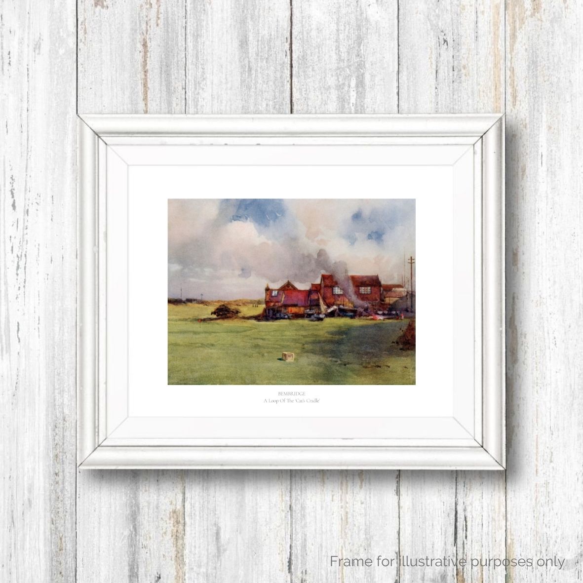 Royal Isle of Wight Golf Club framed print with text by Harry Rountree