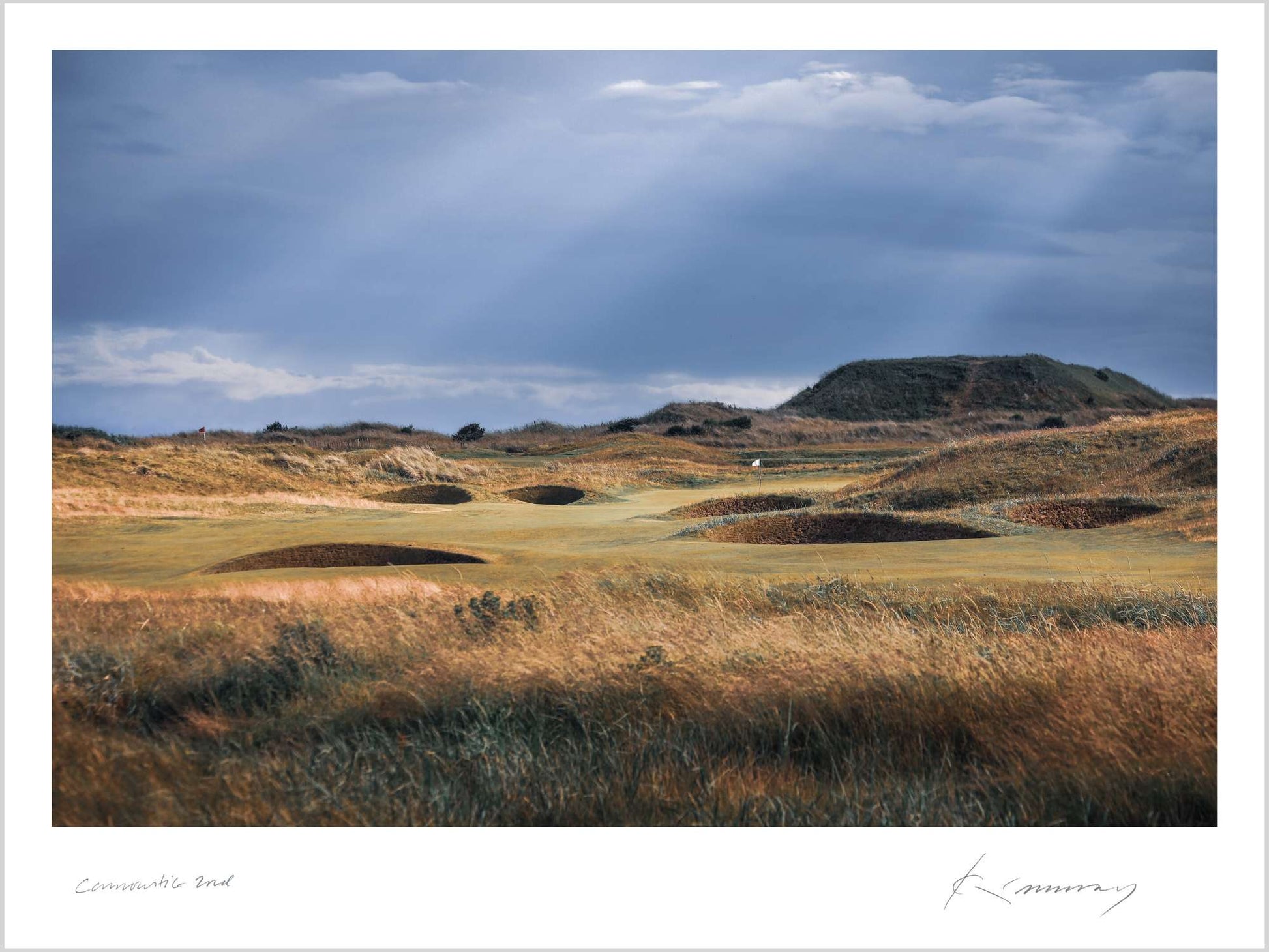 A photograph of the 2nd hole at Carnoustie as shot by Kevin Murray. 