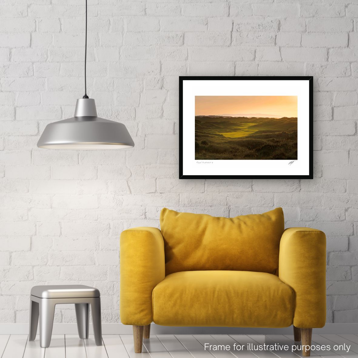 Royal Portrush Golf Club 7th Photography print by Adam Toth in contemporary black frame
