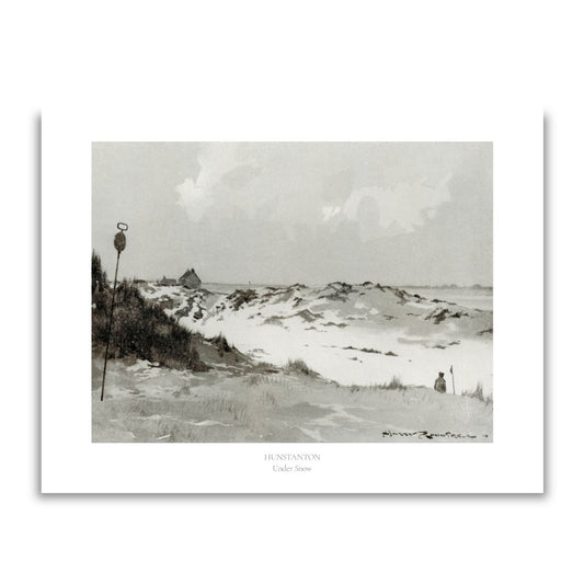 Hunstanton golf club print with text by Harry Rountree