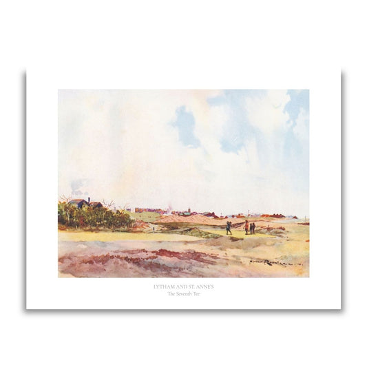Royal Lytham St Annes Golf Club print with text by Harry Rountree