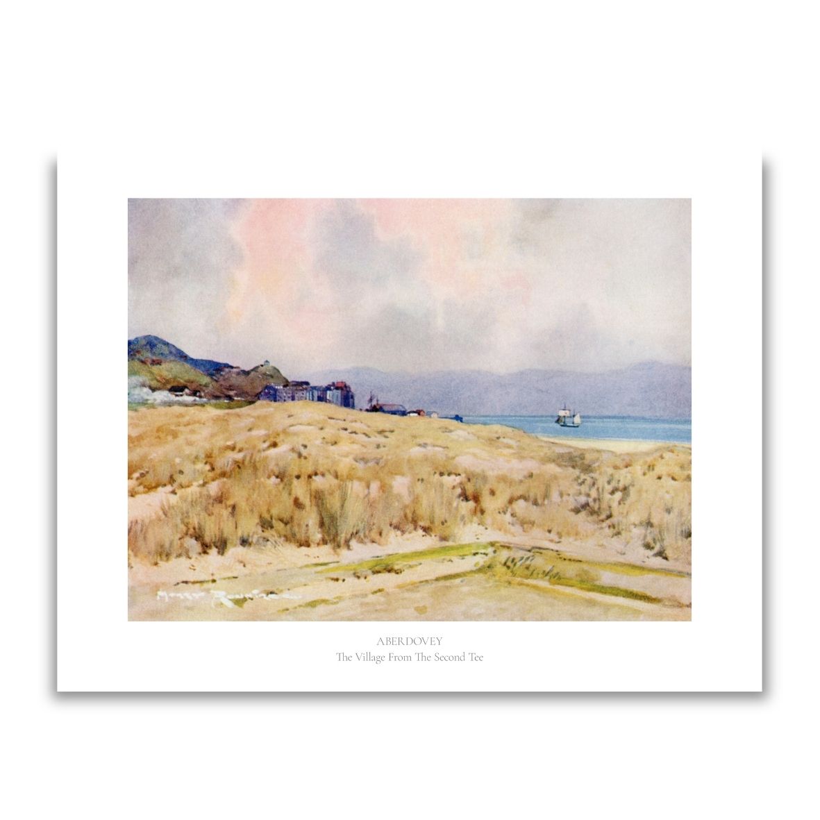 Aberdovey by Harry Rountree print with text