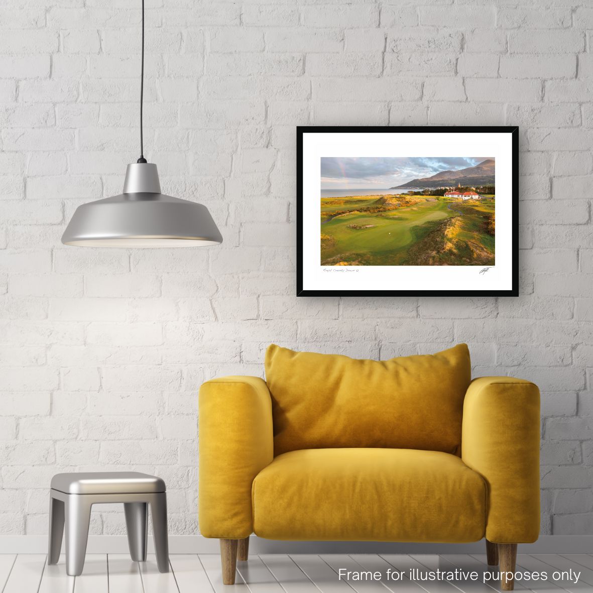 ROYAL COUNTY DOWN 10TH PRINT BY ADAM TOTH IN BLACK FRAME